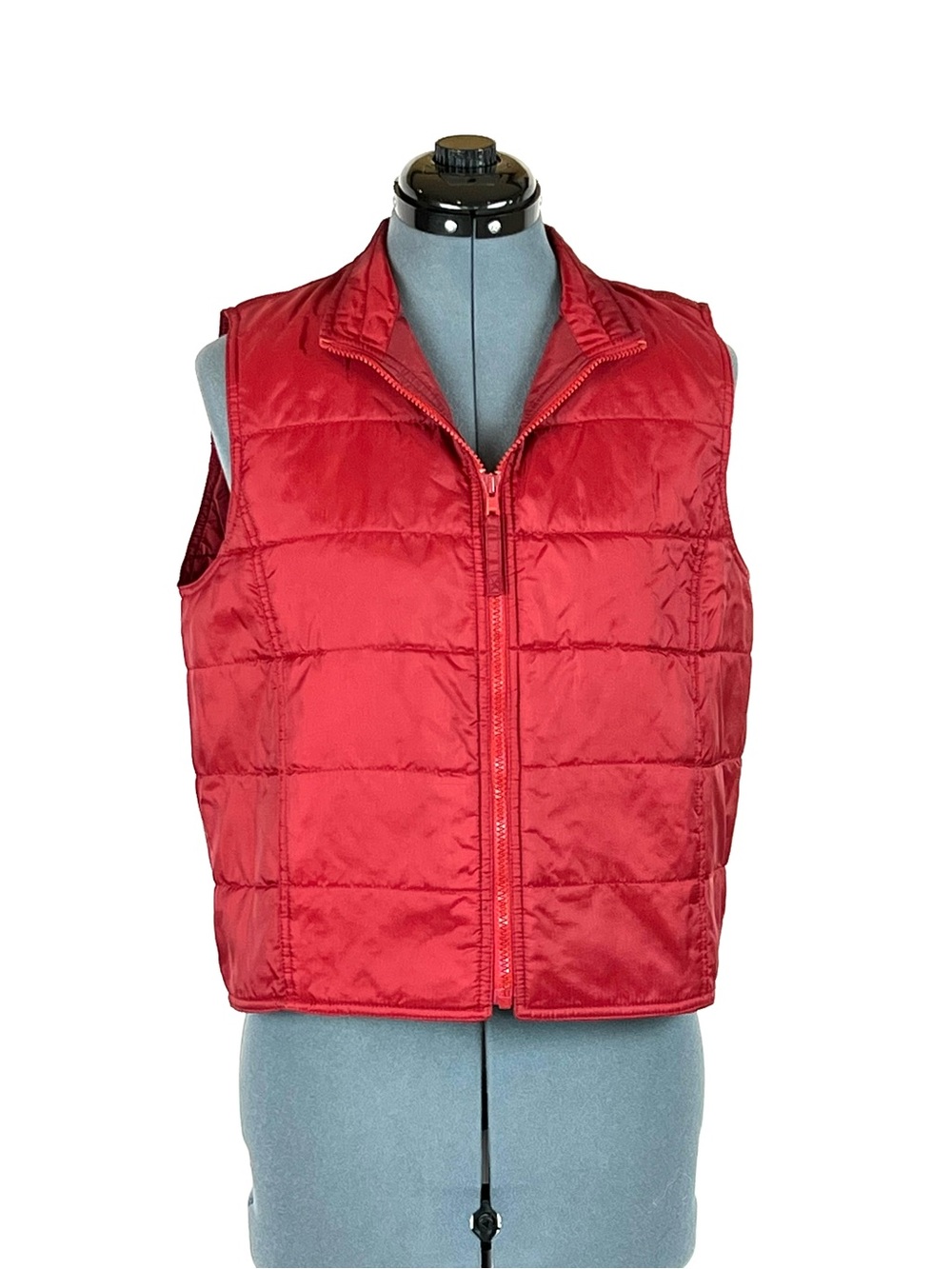 Vintage GAP Red Puffer Vest Womens Medium Nylon Zip Y2K M 231